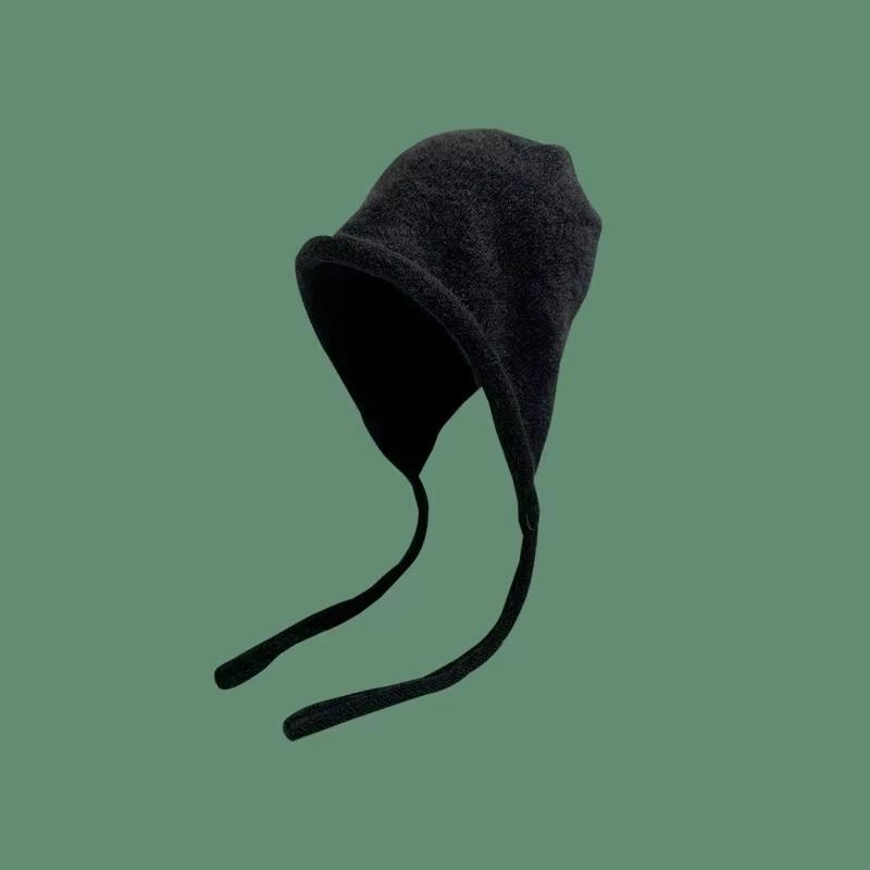 

Y2K Cute Beanie Autumn Winter Women Warm KoreanJapanese Knit Hat Pile Caps Men Ear Protection Tie Pullover Hat Bonnet