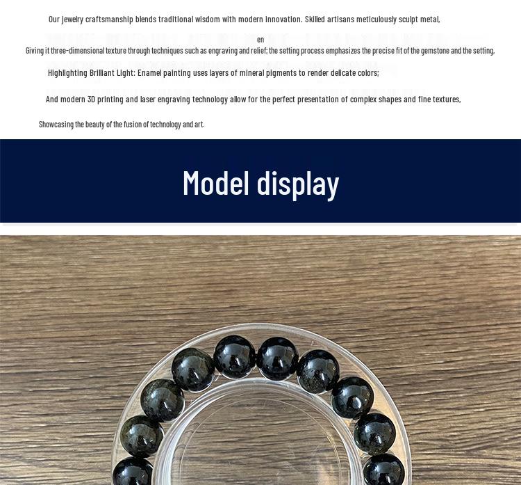 Bransoletka Kroxin ze Złotego Obsydianu Pixiu: Szczęśliwe Koraliki Biżuteria Mody dla Par