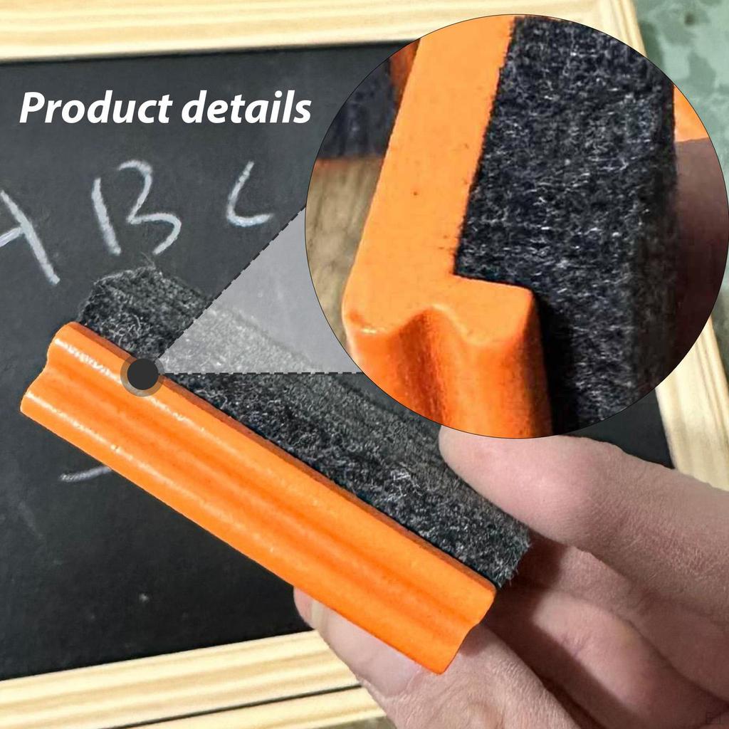 3x Small Chalkboard Erasers Cleaners Blackboard Home with Wooden Handle Chalk for Art Easels
