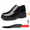 Platform High Heel 4/7/9 CM Height Increase Casual Men Brogue Patent Leather Shoe Man Oxford Dress Shoes Elevator Formal Wedding