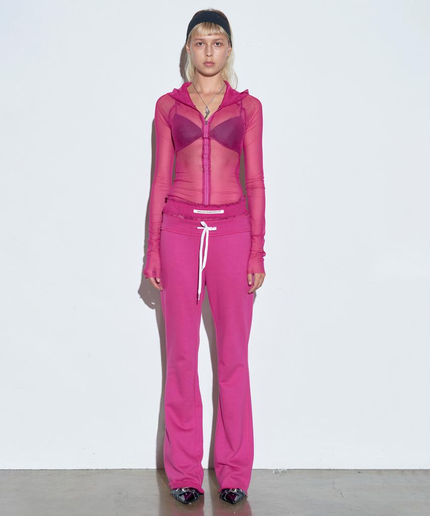 SCULPTOR Trunk Layered Sweat Pants Fuchsia