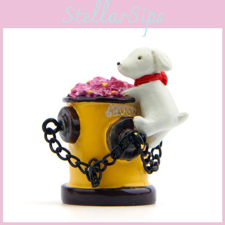 Small Dog Fire Hydrant Garden Decor With Resin Cartoon Style For Photography Props And Gift Ideas