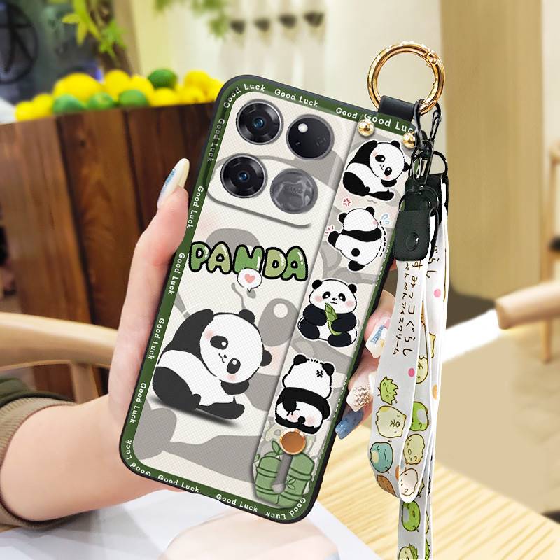 Cute Shockproof Phone Case For OnePlus/1+Ace 5G Racing Edition Cartoon Panda Protective Back Cover Kickstand Anti-knock