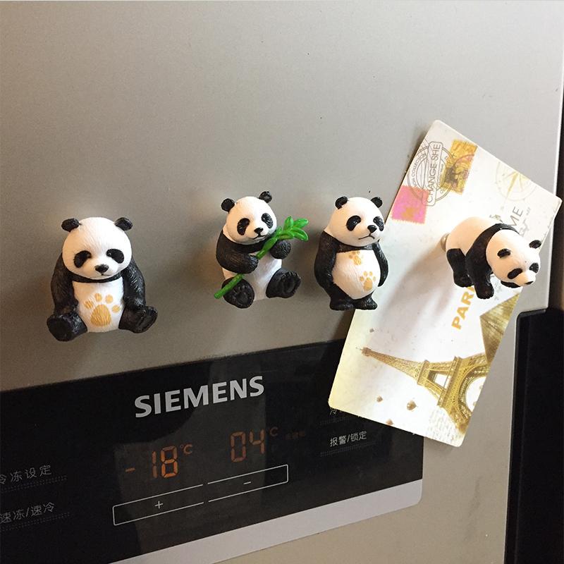 Panda Refrigerator Magnet Decoration Po Wall Message Sticker Room Souvenir Decoration Set