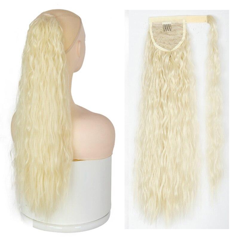 

MISSQUEEN Синтетический Длинный Кукурузный Вьющийся Пышный Накладной Хвост на Клипсах Обертывающий Хвост Термостойкий Натуральный Парик для Женщин для Ежедневной Носки 55cm