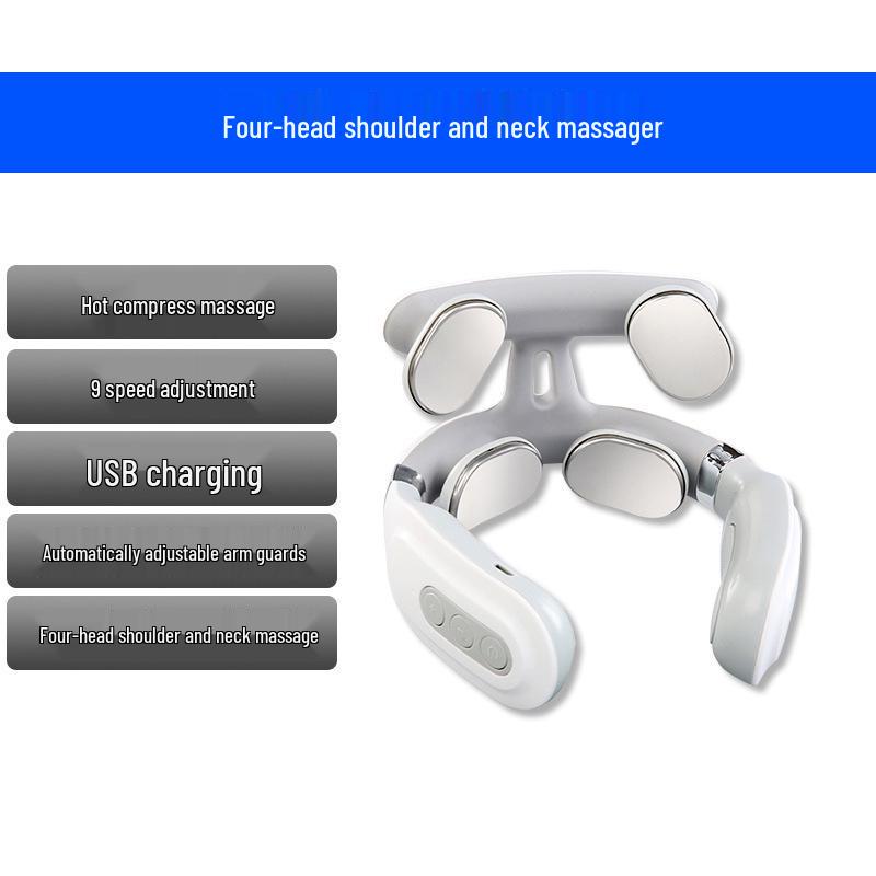 Multifunktionales Nackenmassagegerät mit elektromagnetischer Impulstherapie