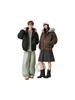 Unisex Double-Sided Wear Snow Eagle Fur Collar Hooded Jacket - Warm Cotton Autumn/Winter Plus Velvet Couples Design