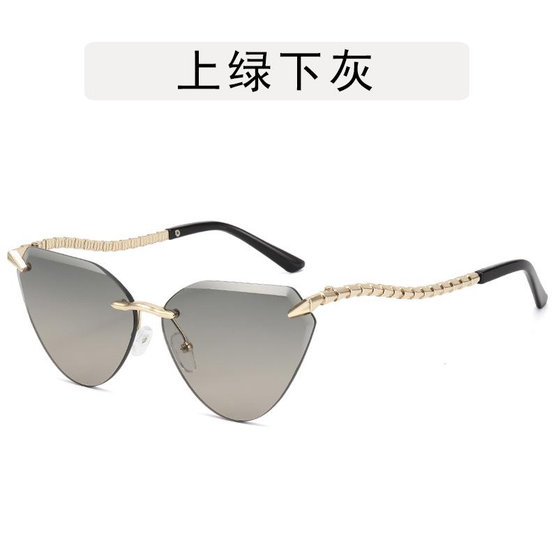 Vintage Style Sunglasses Women Rimless Cut Edge Snake Shape Leg Women's Sun Glasses Outdoor Activity Men's Glasses