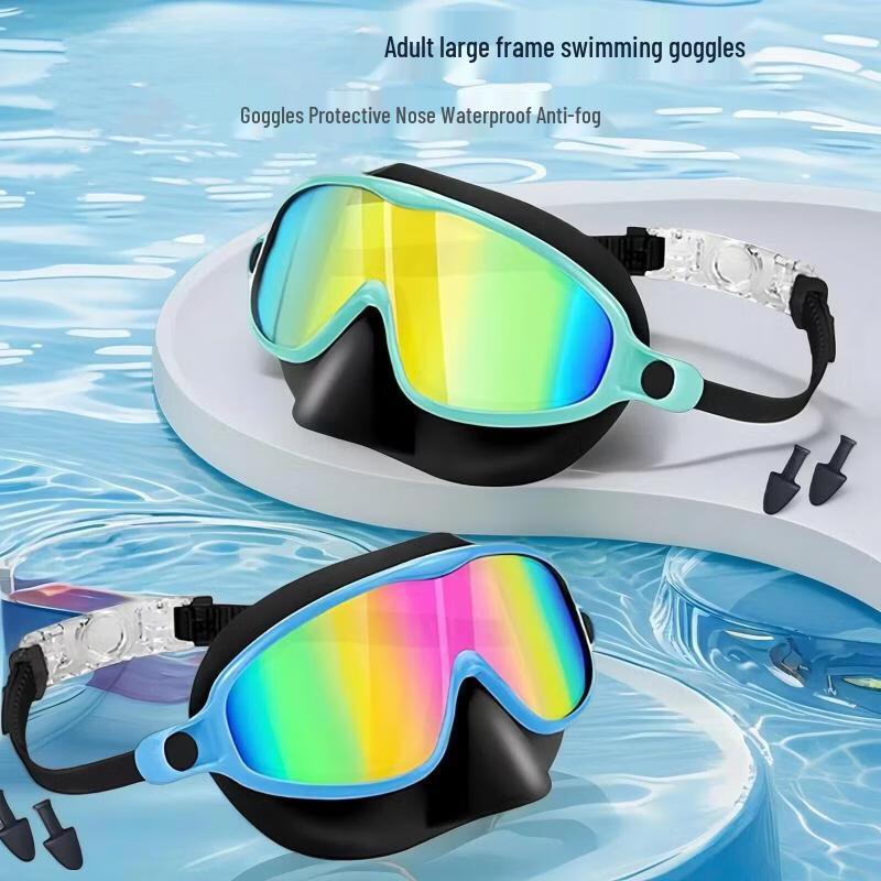 MDNG Anti-Choke Swimming Goggles with Nose Cover