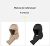 Women's Hooded Down Hat & Scarf: Windproof, Warm Ear & Neck Protection for Autumn/Winter