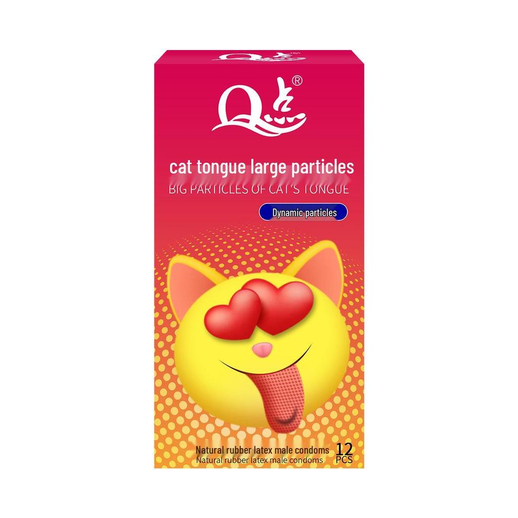 Q-point Hyaluronic Acid 001 Large Particle Delay Condoms - Long-lasting Contraceptives for Adults