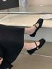 Fashion Square Toe Women Flats Loafers 2024 New Arrivals Dance Shoes Black Brown Green Belt Buckle Casual Mules Shoes Woman Size 35-39