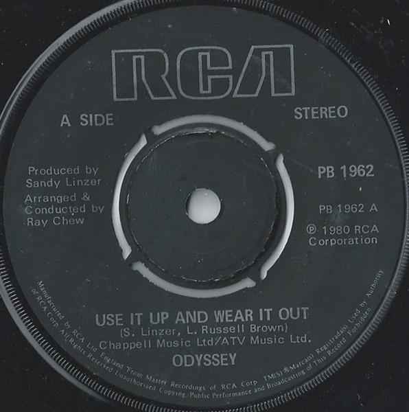 

7inch Record ODYSSEY - Use It Up And Wear It Out PB1962 RCA 1980 UK Soul/Funk Used