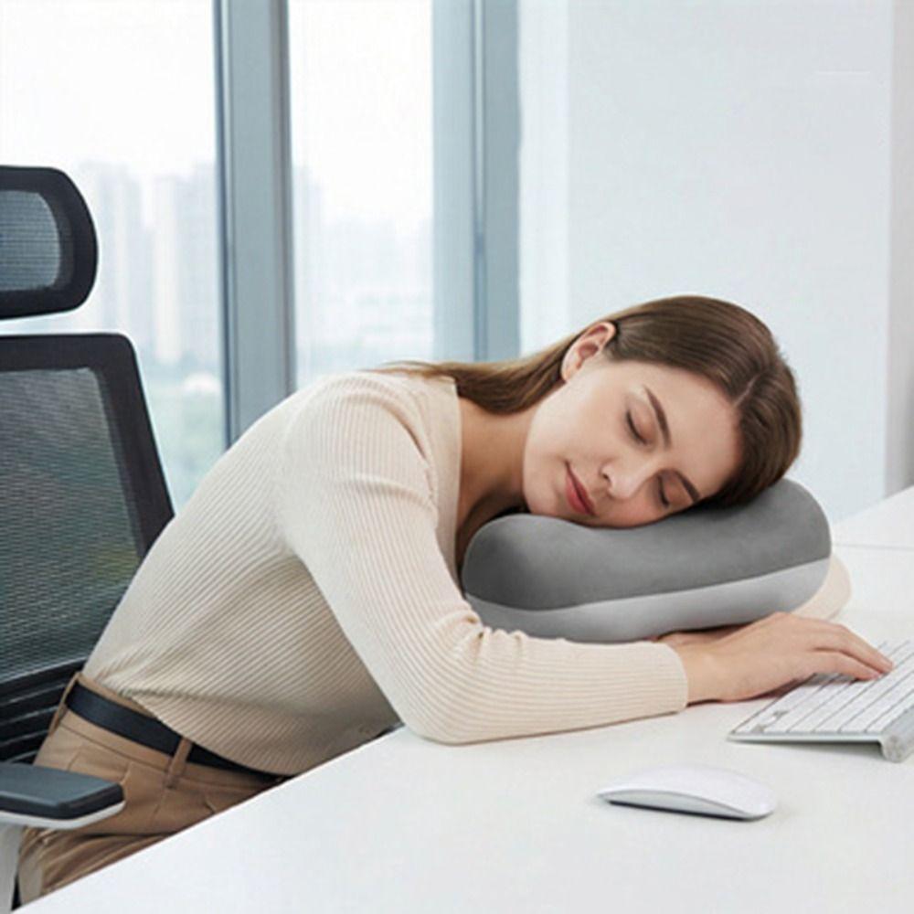 Ice Silk Office Nap Pillow Slow Rebound Neck Pillow Portable Lumbar Pillow  Bedroom