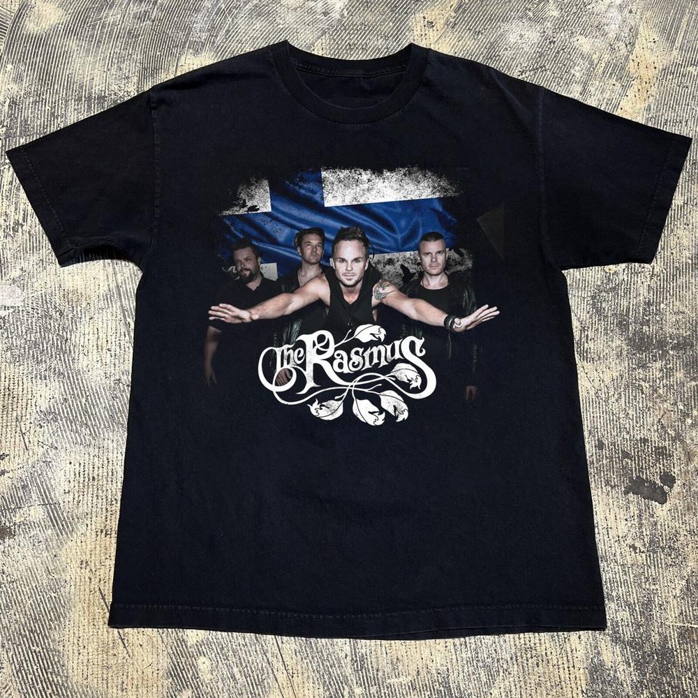 NEW  The Rasmus Band Short Sleeve Cotton Black All Size T-Shirt HH138 Unisex T-Shirt XXL