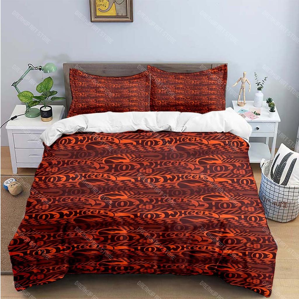 Modny Kreskówkowy Gorący Nadruk W-Wheels Zestawy Pościeli Zestaw Artykułów do Łóżka Poszwa na Kołdrę Zestaw Kołdry Zestaw Pościeli Luksusowy Prezent