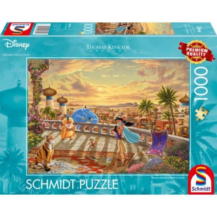 1000-Teile-Puzzle - SCHMIDT - Disney, Jasmine tanzt in der Wüste - Blau - 69,3 x 49,3 cm - Erwachsener