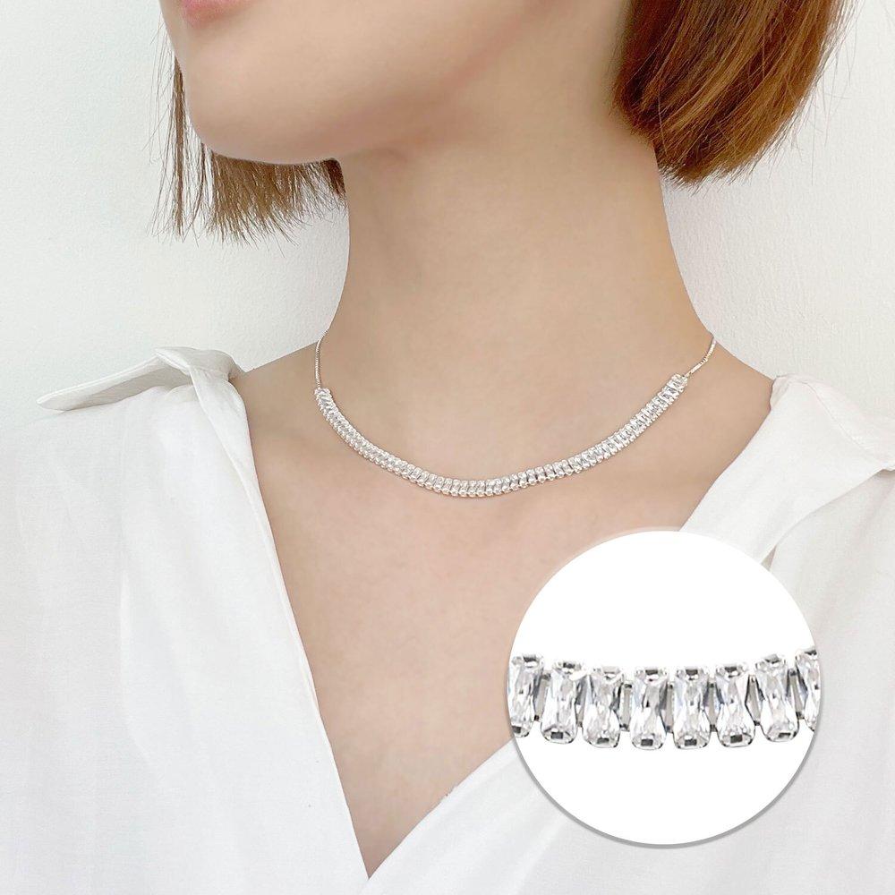 

Silver 925 Rhea Square Cubic Tennis Necklace