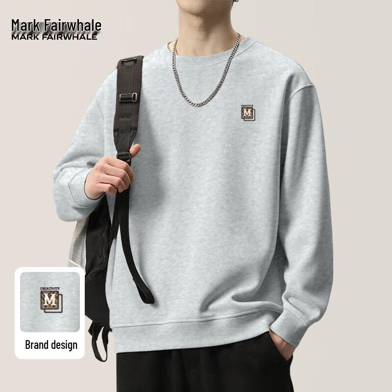 Mark Fairwhale Men's Heavyweight American Style Round Neck Sweatshirt
