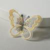 20Pcs Single layer Golden Thread Butterfly Appliques  Bridal Hair Accessories