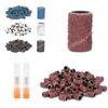 400pcs Sanding Bands 80# 120# 180# 240# Grit File Nail Manicure Pedicure Tool with Shaft