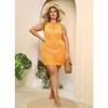 Beach Vacation Dress Large Size Women's Hollow Machine Knitted Bikini Cover Up Tank Dresses