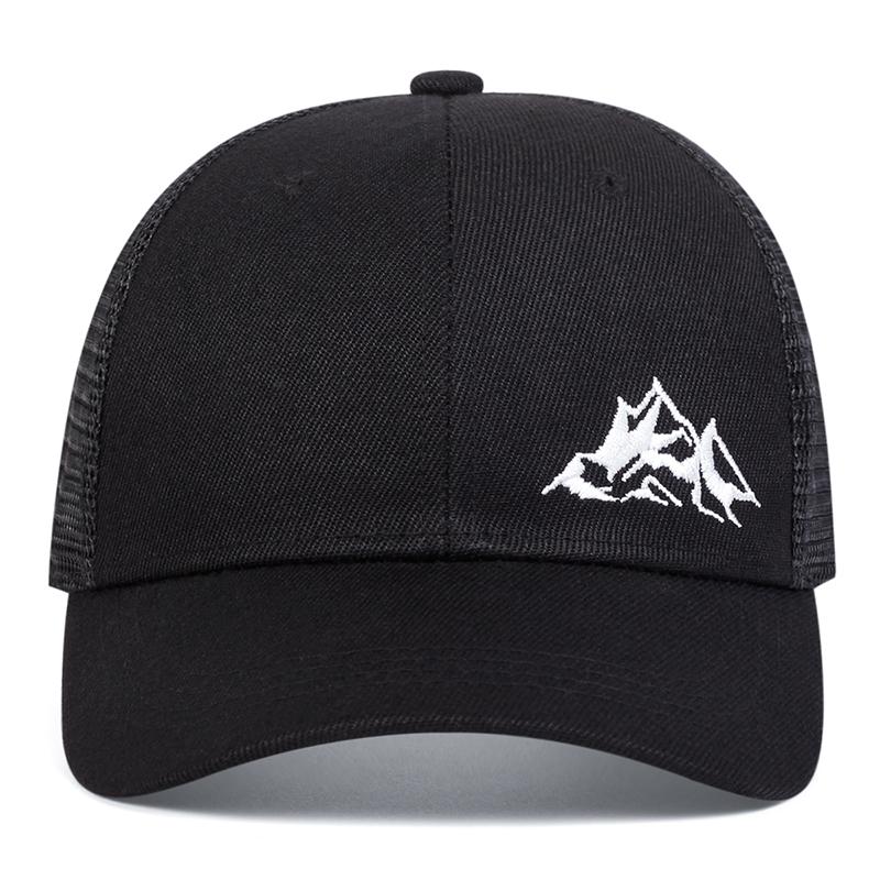 Unisex Mountain Range Embroidery Baseball Net Caps Spring and Summer Outdoor Adjustable Casual Hats Sunscreen Hat