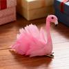 Pink Flamingo Feather Hair Clip Soft Imitation Feathers Metal Clip Pink Theme Hair Pin Summer Decor Hair Accessories
