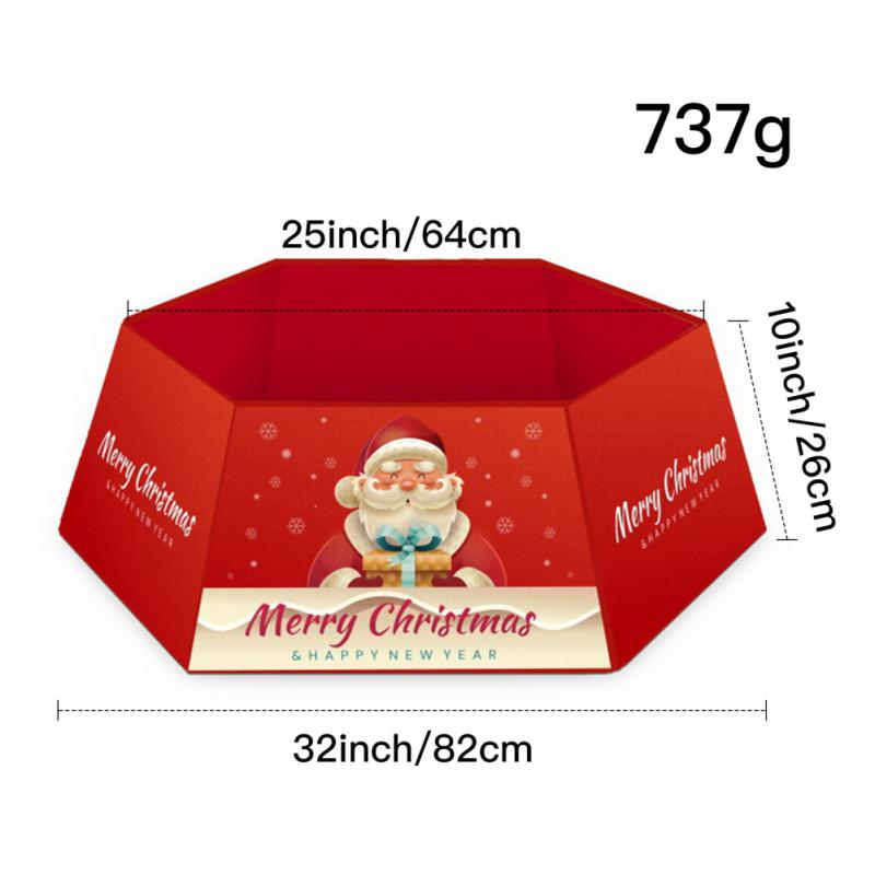 

New Christmas Tree Skirt Colorful 737g Festival Parties Christmas Tree Bottom Decoration Wear-resistant Cloth Christmas Supplies 82cm