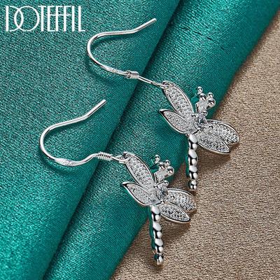 925 Sterling Silber Libellen Ohrringe Modeschmuck