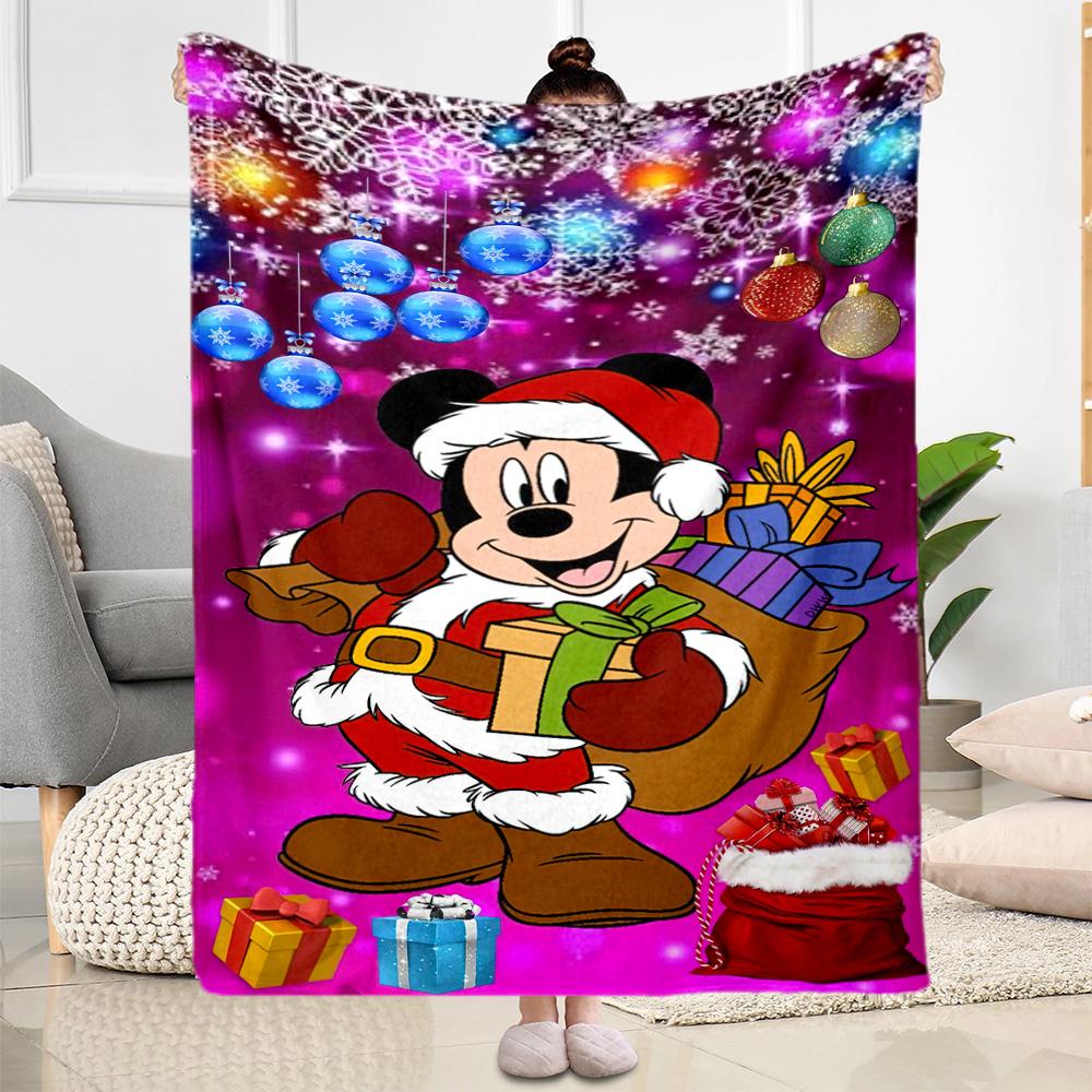 Christmas Mickey Mouse Blanket Gift Blanket Warmthful Decor Suitable for Sofa Couch Office Bed Picnics Design Gifts Friends Y15