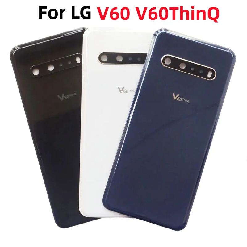Back Glass back cover for LG V60 V60ThinQ LMV600VM V600VM/TM battery cover Housing Repair Parts With Adhesive Battery Door