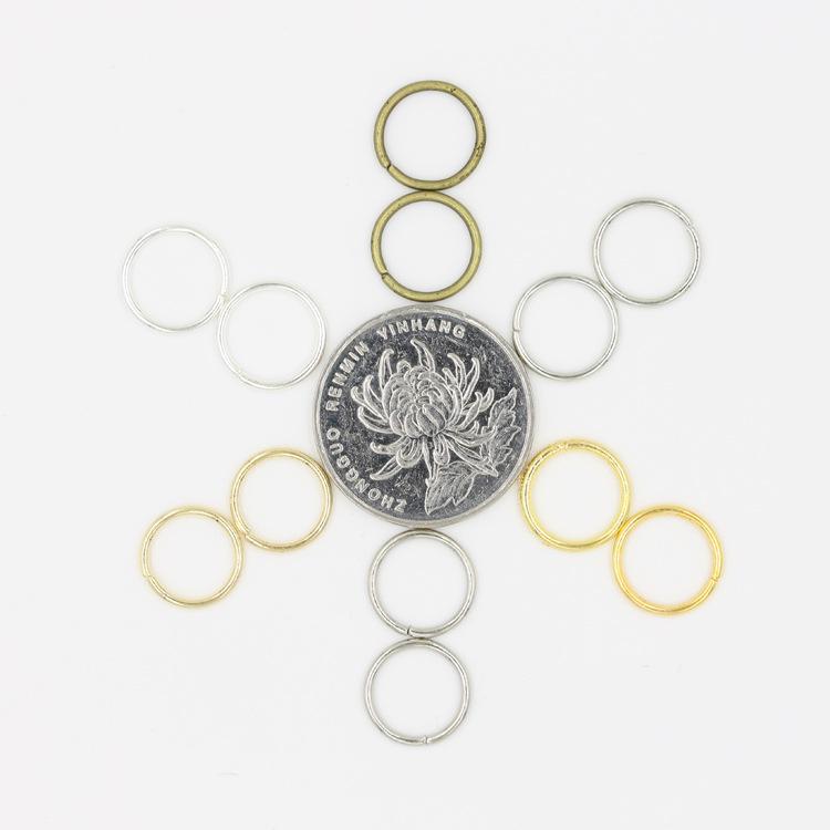 DIY Jewelry Accessories: Plated Small Iron Rings, 0.5mm Wire Diameter 4mm серебряный