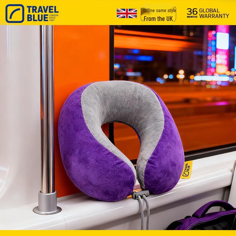 TRAVEL BLUE Memory Foam U-shaped Travel Pillow