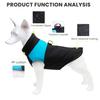 Winter Waterproof Dog Jacket Windproof Padded Pet Coat Warm Vest with Back Zipper D-rings for Small Medium Dogs Outdoor Strolls