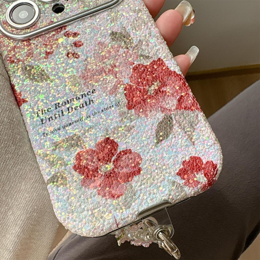 Rose Pattern Protective Case for iPhone 16 Pro Max, 15, 17 Pro, and Apple 14 - Cute Design for Women