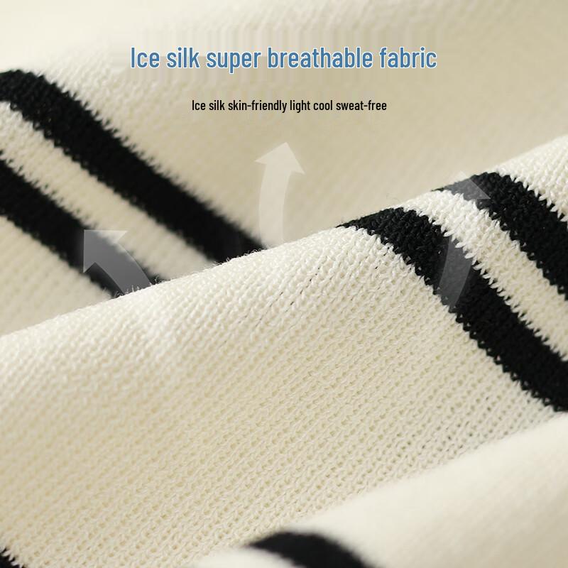 VICTORIA&VERA Women's Striped Zipper Polo Knit Top