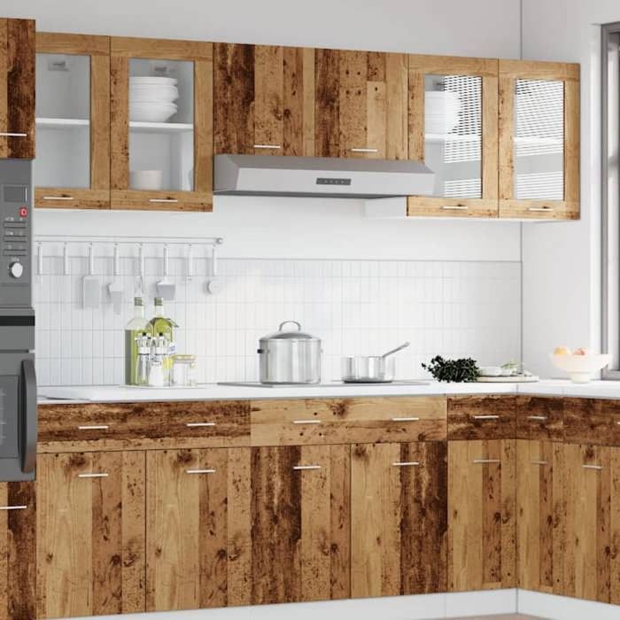 VidaXL Wall-Mounted Display Cabinet "Lyon" Old Wood 40 X 31 X 60 Cm Engineered Wood 856098