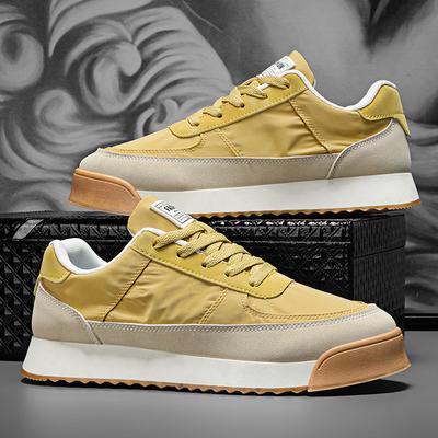 Summer Breathable Casual Shoes Men Harajuku Style Sneaker Fashion Yellow Men's Sneakers  Platform Walking Sports Shoes Men