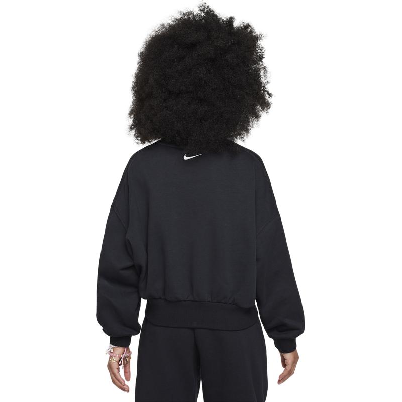 Nike Sportswear Club Mote Rundhals Genser Langermet Enkel Allsidig Barnetopper Svart Hvit HJ3373-010