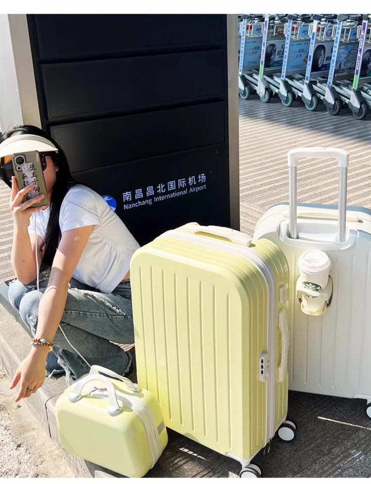 20-Inch Carry-On Suitcase with Universal Wheels, Rechargeable, for Men, Women, & Students