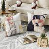 Loving Romantic 10 C-Count Pillow Case Anti-dustmite Pillow Invisible Zipper Silky Short Plush Sofa Cushion Cover