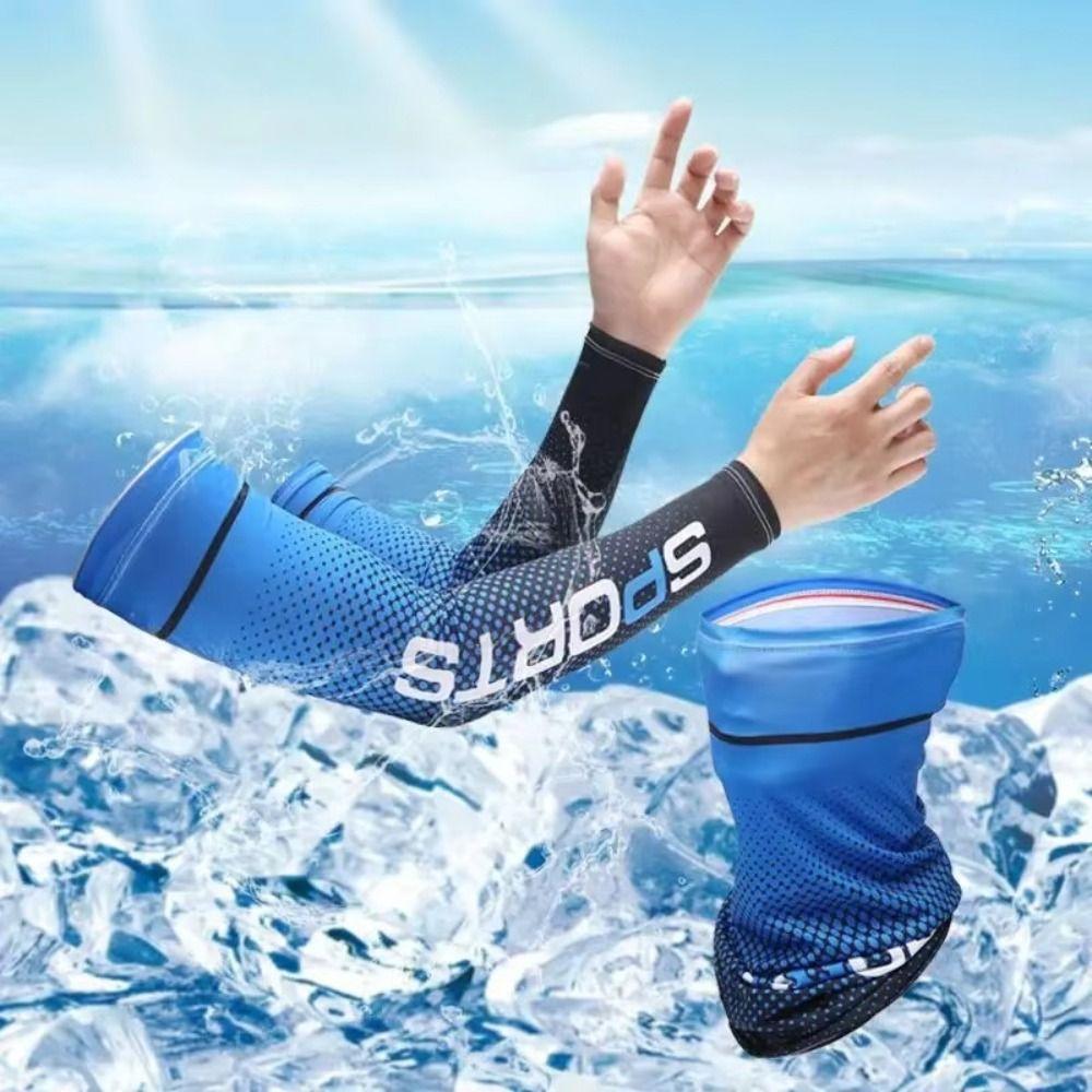 Long Summer Arm Sleeve Sunscreen Ice Silk Sleeves Fashion Hand Protector Cover Summer