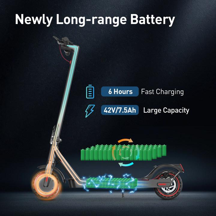 IScooter i9 Trottinette Électrique Pliable Moteur 350W Batterie 36V7.5Ah Vitesse Max 30km/h Pneu Nid d'Abeille 8.5 Pouces