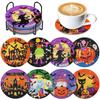 JANLOFO Halloween Set of Diamond Art Halloween Diamond Art Halloween Handmade Craft Kit Coasters, 8, Coasters, Gift, Kit, Beginner's Decoration, Kit,
