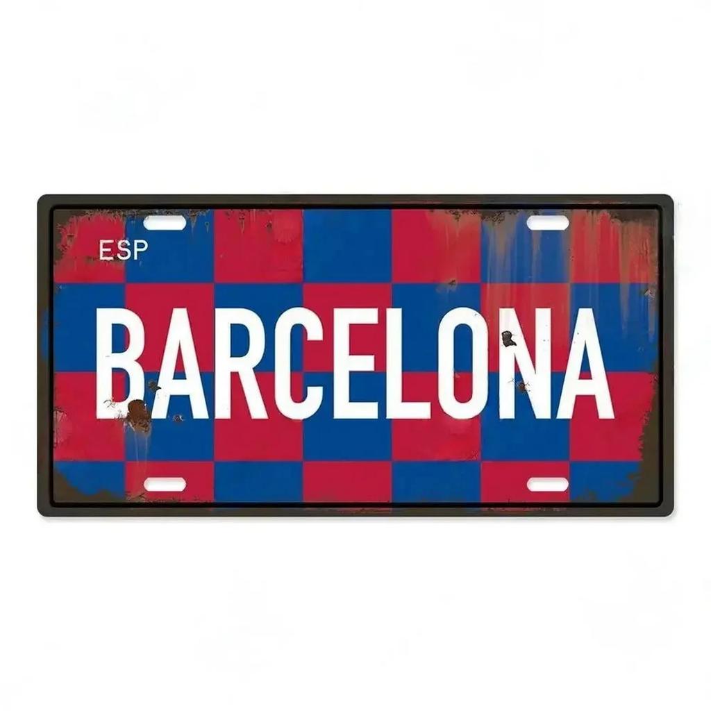 Paris Madrio Milan Munich Metal Tin Signs Vintage Plaque Auto License Plate Embossed Tag Garage Bars Pubs Clubs Home Wall Decor