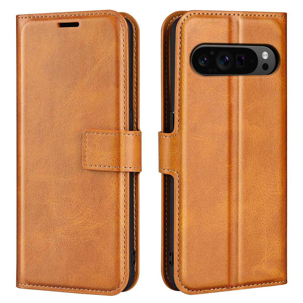 For Google Pixel 9 Pro XL Anti-Scratch Leather Case Calf Texture Phone Wallet Cover