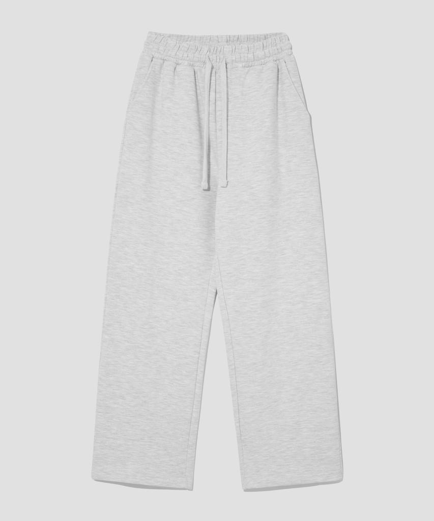 AGOD Basic Wide Sweatpants [White Melange]