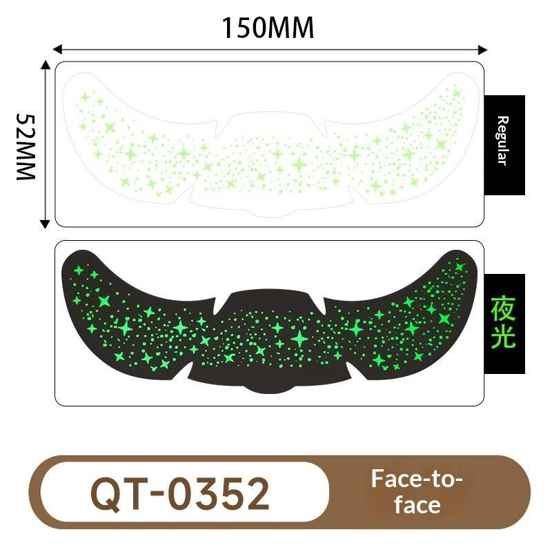 4 Sheets Luminous Freckle Tattoo Stickers Long Lasting Luminous Sparkle Star Heart Pattern Face Art Waterproof Tattoo Stickers
