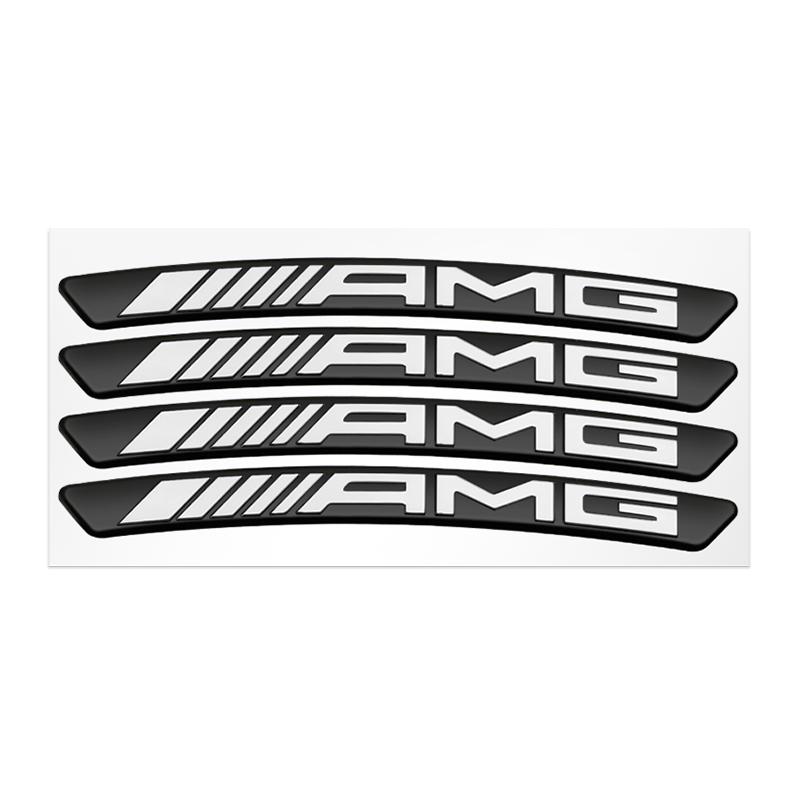 

GLC GLB 4Pcs Aluminium Car Emblem Wheel Hub Rim Badge Stickers Decals For Mercedes Benz AMG W212 W204 W211W168 W213 W210 W124 G
